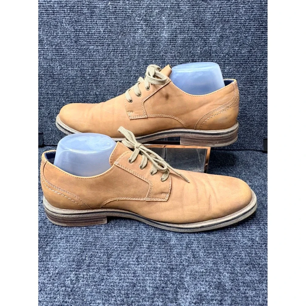 Dockers Mens Tan Plain Toe Lace Up Oxford Business Casual Dress Shoes